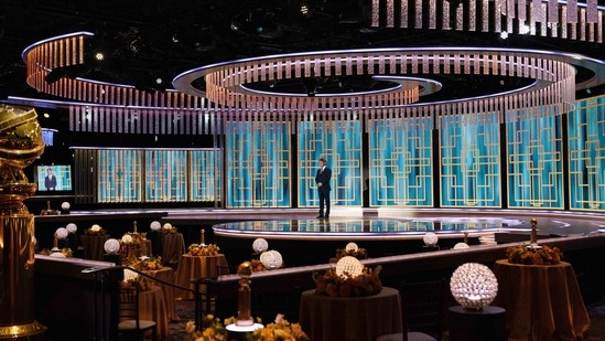 Sean Penn presents during the 78th Annual Golden Globe Awards in Beverly Hills, California on February 28. More than any other Hollywood award show, the Globes have built a reputation for hosting a star-packed, champagne-drenched party of a night. This year, with all those elements absent due to Covid-19, the night was reported as more intimate, albeit lukewarm affair.(HFPA / AFP)