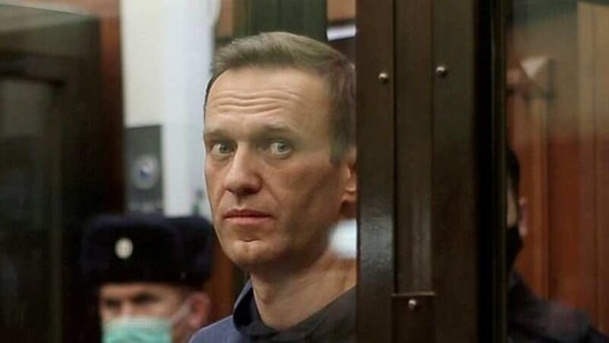 A still image taken from video footage shows Russian opposition leader Alexei Navalny inside a defendant dock during the announcement of a court verdict in Moscow, Russia.(Reuters/ File )