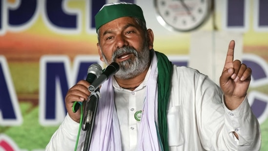 Rakesh Tikait also stressed that it is the government that will have to come forward with a proposal for talks to resume with the protesting farmers.(ANI Photo ) Rakesh Tikait also stressed that it is the government that will have to come forward with a proposal for talks to resume with the protesting farmers.(ANI Photo )
