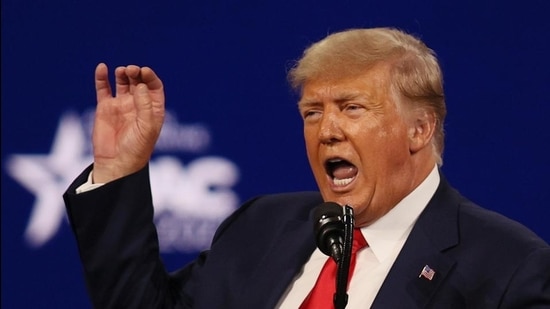 Former US President Donald Trump addresses the Conservative Political Action Conference (CPAC) held in the Hyatt Regency on February 28, 2021 in Orlando, Florida. (AFP) Former US President Donald Trump addresses the Conservative Political Action Conference (CPAC) held in the Hyatt Regency on February 28, 2021 in Orlando, Florida. (AFP)