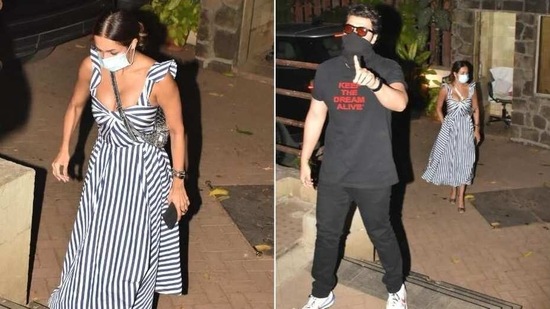 Malaika Arora and Arjun Kapoor at Kareena Kapoor's home(Varinder Chawla)