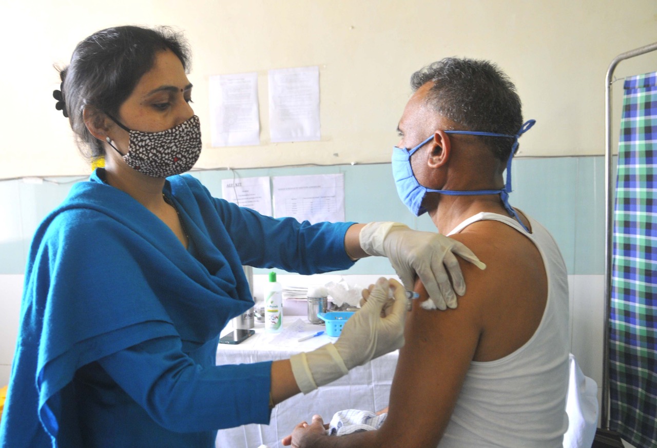 Vaccination underway at Civil Hospital Sector 45 in Chandigarh. Keshav Singh/Hindustan Times(Keshav Singh/Hindustan Times) Vaccination underway at Civil Hospital Sector 45 in Chandigarh. Keshav Singh/Hindustan Times(Keshav Singh/Hindustan Times)