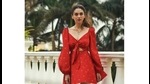 Aditi Rao Hydari in a knotted ensemble by designer Aniket Satam (Photo: Instagram/PinkPorcupine) Aditi Rao Hydari in a knotted ensemble by designer Aniket Satam (Photo: Instagram/PinkPorcupine)