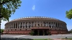 New Delhi, India - April 20, 2020: A view of the Parliament House seen as Lok Sabha and Rajya Sabha secretariats resumed work from today after they were shut in the last week of March due to the COVID-19 outbreak, in New Delhi, India, on Monday, April 20, 2020. (Photo by Mohd Zakir/HT Archive) (Mohd Zakir/HT Archive) New Delhi, India - April 20, 2020: A view of the Parliament House seen as Lok Sabha and Rajya Sabha secretariats resumed work from today after they were shut in the last week of March due to the COVID-19 outbreak, in New Delhi, India, on Monday, April 20, 2020. (Photo by Mohd Zakir/HT Archive) (Mohd Zakir/HT Archive)