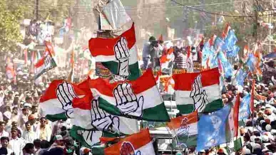 Congress flags waves at rallies