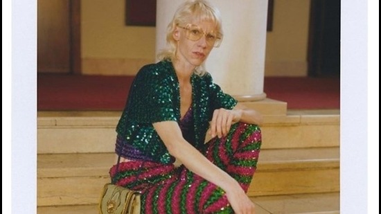A shine-on ensemble by Alessandro Michele from Gucci Ouverture (Photo: Instagram/Gucci) A shine-on ensemble by Alessandro Michele from Gucci Ouverture (Photo: Instagram/Gucci)