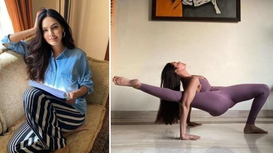 Esha Gupta Flaunts Her Insane Flexibility by Acing Ek Pad Sirsasana