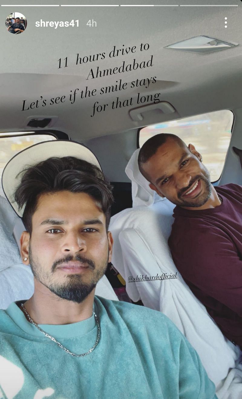 Shreyas Iyer shared this picture on his Instagram story(Shreyas Iyer / Instagram) Shreyas Iyer shared this picture on his Instagram story(Shreyas Iyer / Instagram)