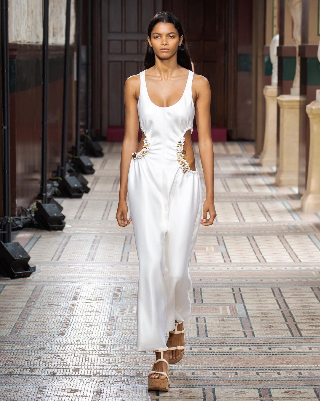 An ivory silk ruched dress with cutout accents by Gabriela Hearst (Photo: Instagram/GabrielaHearst) An ivory silk ruched dress with cutout accents by Gabriela Hearst (Photo: Instagram/GabrielaHearst)