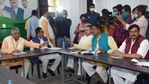 State BJP Election Committee holds a meeting ahead of West Bengal Assembly Election; party leader Kailash Vijayavargiya, Dilip Ghosh, and others are present, in Kolkata on Wednesday. (ANI Photo) State BJP Election Committee holds a meeting ahead of West Bengal Assembly Election; party leader Kailash Vijayavargiya, Dilip Ghosh, and others are present, in Kolkata on Wednesday. (ANI Photo)