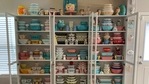 This image provided by Megan Telfer shows the wide selection of antique Pyrex dishes she displays at her Texas home. Telfer has more than 300 pieces of vintage Pyrex, displayed on three large bookcases. Telfer's 5-year-old daughter has some vintage Pyrex, too. "We don't use 90 percent of it," Telfer said. "I display it." (AP) This image provided by Megan Telfer shows the wide selection of antique Pyrex dishes she displays at her Texas home. Telfer has more than 300 pieces of vintage Pyrex, displayed on three large bookcases. Telfer's 5-year-old daughter has some vintage Pyrex, too. "We don't use 90 percent of it," Telfer said. "I display it." (AP)