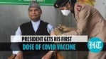 President Ram Nath Kovind was administered the first dose of Covid-19 vaccine President Ram Nath Kovind was administered the first dose of Covid-19 vaccine
