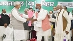 Bihar chief minister Nitish Kumar and JD(U) national president RCP Singh at a party meeting in Patna earlier this year. (PTI PHOTO) Bihar chief minister Nitish Kumar and JD(U) national president RCP Singh at a party meeting in Patna earlier this year. (PTI PHOTO)
