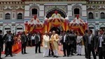 India is looking to revive the religious and cultural heritage of Nepal given the civilizational ties between the two countries. PM Modi had visited the Janaki Mandir in Janakpur, during his 2018 visit.(REUTERS) India is looking to revive the religious and cultural heritage of Nepal given the civilizational ties between the two countries. PM Modi had visited the Janaki Mandir in Janakpur, during his 2018 visit.(REUTERS)