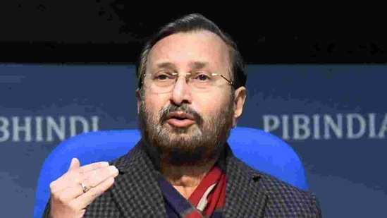 Union Minister for Environment, Forest & Climate Change, Information & Broadcasting and Heavy Industries and Public Enterprise Prakash Javadekar holding a press conference.(ANI) Union Minister for Environment, Forest & Climate Change, Information & Broadcasting and Heavy Industries and Public Enterprise Prakash Javadekar holding a press conference.(ANI)