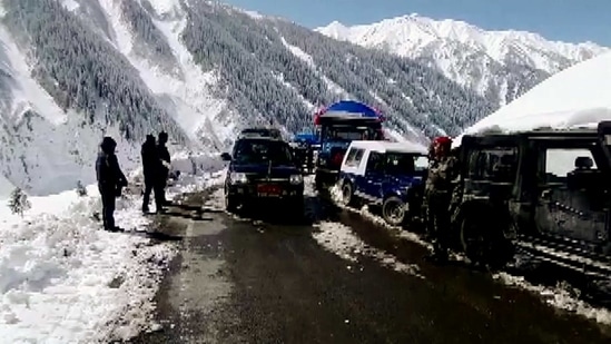 Landslide occured at Shabanbas Banihal in the wee hours of Wednesday.(ANI file photo) Landslide occured at Shabanbas Banihal in the wee hours of Wednesday.(ANI file photo)