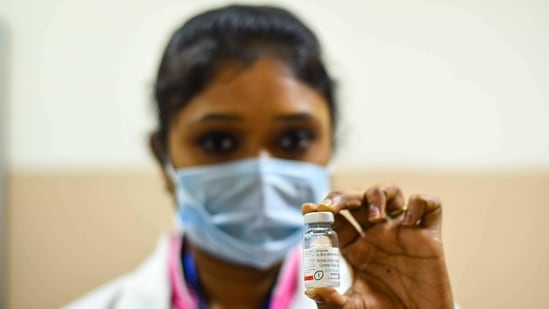 The vaccine manufacturer declared on Wednesday that as per preliminary results of the phase 3 clinical trial Covaxin possess an efficacy of 81% .(Amal KS/ Hindustan Times) The vaccine manufacturer declared on Wednesday that as per preliminary results of the phase 3 clinical trial Covaxin possess an efficacy of 81% .(Amal KS/ Hindustan Times)