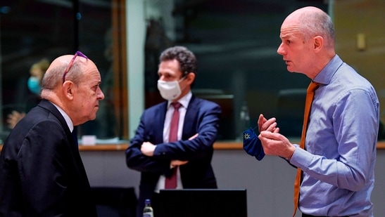 French Foreign Affairs minister Jean Yves Le Drian (L) talks with Dutch Foreign minister Stef Blok (R) during a Foreign Affairs meeting at the EU headquarters in Brussels in this file picture. ( AFP) French Foreign Affairs minister Jean Yves Le Drian (L) talks with Dutch Foreign minister Stef Blok (R) during a Foreign Affairs meeting at the EU headquarters in Brussels in this file picture. ( AFP)