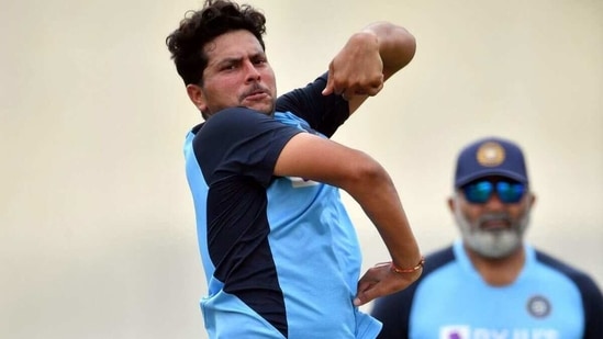 Kuldeep Yadav bowls under the supervision of bowling coach Bharat Arun. (Getty Images) Kuldeep Yadav bowls under the supervision of bowling coach Bharat Arun. (Getty Images)