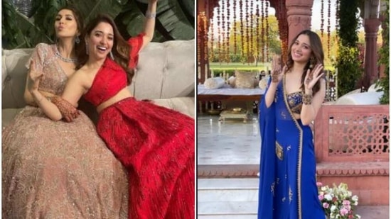 Tamannaah Bhatia at Jaipur pre-wedding functions of her best friend. 