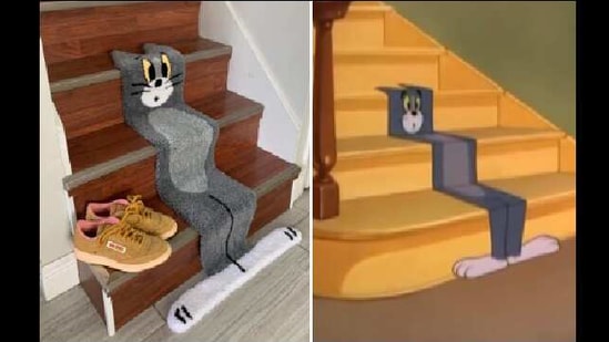 The image shows the Tom cat rug.(Twitter/@nellaf) The image shows the Tom cat rug.(Twitter/@nellaf)