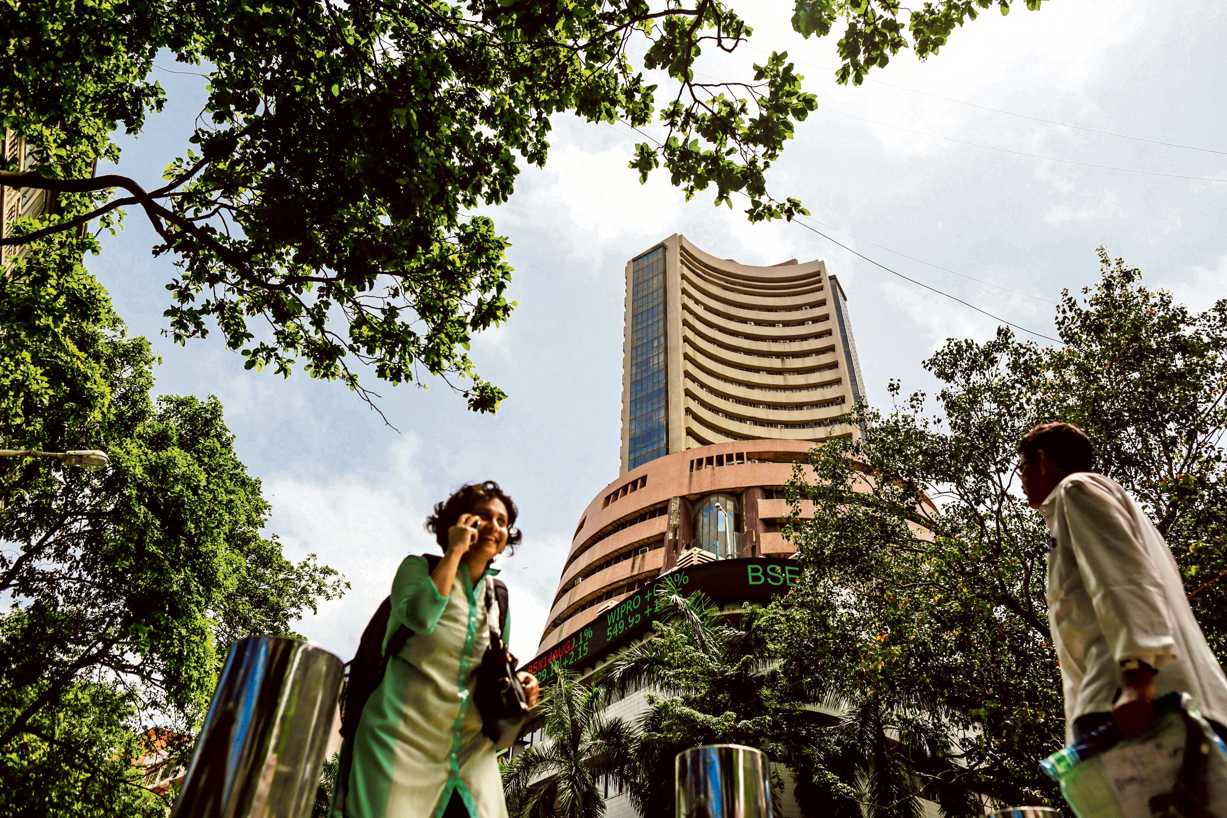 On the Sensex, the sectors trading in positive bias were realty and oil and gas, while the capital goods sector traded at the lowest. (Bloomberg)