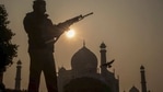 Agra: A security person stands guard near the Taj Mahal. File/Representational use(PTI) Agra: A security person stands guard near the Taj Mahal. File/Representational use(PTI)