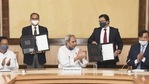 Bhubaneswar: Odisha Chief Minister Naveen Patnaik along with ArcelorMittal Chairman Lakshmi Niwas Mittal (R) during the signing of an MoU between the state government and ArcelorMittal Nippon Steel India Ltd for setting up an integrated steel plant and riverine port in Kendrapara District, in Bhubaneswar, Thursday, March 04, 2021. (PTI Photo)(PTI03_04_2021_000169B)(PTI) Bhubaneswar: Odisha Chief Minister Naveen Patnaik along with ArcelorMittal Chairman Lakshmi Niwas Mittal (R) during the signing of an MoU between the state government and ArcelorMittal Nippon Steel India Ltd for setting up an integrated steel plant and riverine port in Kendrapara District, in Bhubaneswar, Thursday, March 04, 2021. (PTI Photo)(PTI03_04_2021_000169B)(PTI)