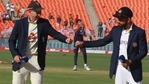 Virat Kohli and Joe Root at the toss. (BCCI) Virat Kohli and Joe Root at the toss. (BCCI)