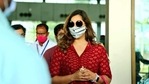 Upasana at the airport. Upasana at the airport.