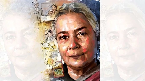 Anita Desai has written more than a dozen adult and children’s books, the most notable being Fire on the Mountain. Illustration: Gajanan