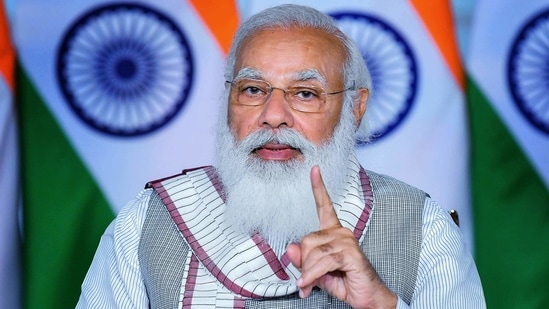 PM Modi in his address also asked students to practice three mantras. He said that students should follow the goals set by them in their lives by following the mantras of self-confidence, self-awareness and selflessness.(PTI Copy) PM Modi in his address also asked students to practice three mantras. He said that students should follow the goals set by them in their lives by following the mantras of self-confidence, self-awareness and selflessness.(PTI Copy)