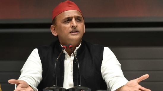 Akhilesh Yadav also talked about the Bihar elections stating that the grand alliance was going to win but the BJP did not let that happen(PTI Photo/Nand Kumar)(PTI) Akhilesh Yadav also talked about the Bihar elections stating that the grand alliance was going to win but the BJP did not let that happen(PTI Photo/Nand Kumar)(PTI)
