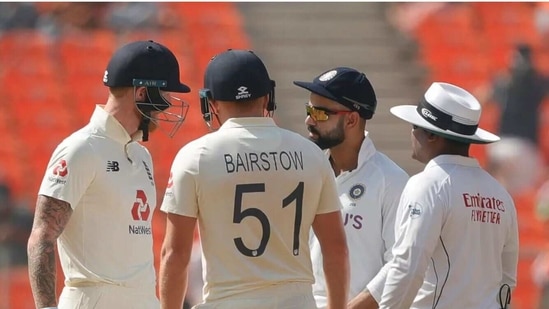 Virat Kohli and Ben Stokes exchange words. (BCCI)