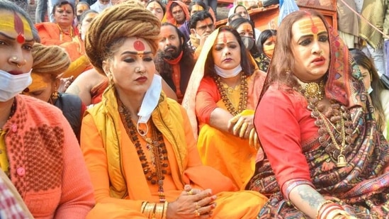 This year's fair is setting a new precedent giving transgender seers an opportunity to take part in Kumbh rituals. (HT Photo)