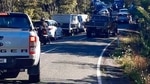 Traffic slowly works up to high ground in Whangarei, New Zealand, as a tsunami warning is issued Friday, March 5, 2021. A powerful magnitude 8.1 earthquake struck in the ocean off the coast of New Zealand prompting thousands of people to evacuate and triggering tsunami warnings across the South Pacific.(AP) Traffic slowly works up to high ground in Whangarei, New Zealand, as a tsunami warning is issued Friday, March 5, 2021. A powerful magnitude 8.1 earthquake struck in the ocean off the coast of New Zealand prompting thousands of people to evacuate and triggering tsunami warnings across the South Pacific.(AP)