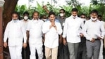On Thursday, the last day for filing of nominations for the six MLC seats under MLAs’ quota, only YSRC candidates filed their papers and the opposition Telugu Desam Party stayed away from the contest as it does not have enough numbers in the assembly to field its candidates. (TWITTER). On Thursday, the last day for filing of nominations for the six MLC seats under MLAs’ quota, only YSRC candidates filed their papers and the opposition Telugu Desam Party stayed away from the contest as it does not have enough numbers in the assembly to field its candidates. (TWITTER).