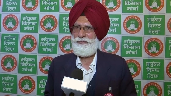 The SKM's legal panel also denounced the alleged repressive measures and violation of human rights by the Centre and the Delhi Police to foil the "peaceful" agitation of farmers. In picture - Prem Singh Bhangu.(ANI) The SKM's legal panel also denounced the alleged repressive measures and violation of human rights by the Centre and the Delhi Police to foil the "peaceful" agitation of farmers. In picture - Prem Singh Bhangu.(ANI)