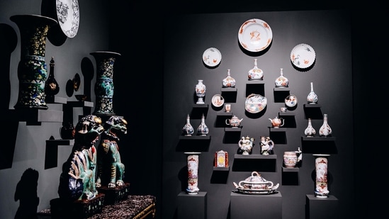 European and Asian porcelain from 1500 to 1900 at the Frick Collection's new museum location on Madison Avenue in New York, U.S., on Tuesday, March 2, 2021. (Bloomberg)