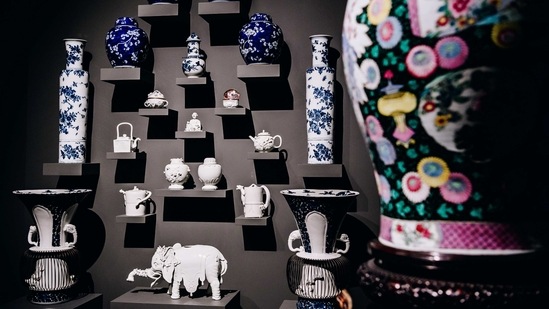 European and Asian porcelain from 1500 to 1900 at the Frick Collection's new museum location on Madison Avenue in New York, U.S., on Tuesday, March 2, 2021. (Bloomberg)