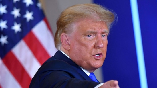 “Trump lied to his followers, telling them that the certification of Joe Biden’s election was a ‘coup’ and that their country was being stolen from them,” Swalwell said in the lawsuit.(AFP) “Trump lied to his followers, telling them that the certification of Joe Biden’s election was a ‘coup’ and that their country was being stolen from them,” Swalwell said in the lawsuit.(AFP)