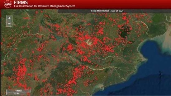 nasa fire map oregon