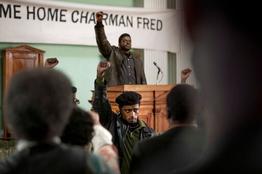 This image released by Warner Bros. Pictures shows Lakeith Stanfield, foreground center, and Daniel Kaluuya, background center, in a scene from Judas and the Black Messiah.(AP) This image released by Warner Bros. Pictures shows Lakeith Stanfield, foreground center, and Daniel Kaluuya, background center, in a scene from Judas and the Black Messiah.(AP)