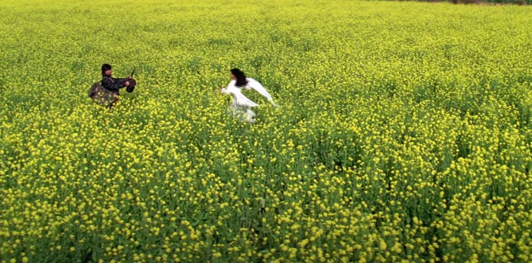 Tujhe Dekha Toh Song, Dilwale Dulhania Le Jayenge, Shah Rukh Khan, Kajol, Lata, Kumar Sanu