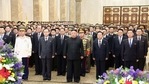North Korea's official Korean Central News Agency (KCNA) on February 17 shows North Korean leader Kim Jong Un (C) visiting the Kumsusan Palace of the Sun in Pyongyang. (AFP) North Korea's official Korean Central News Agency (KCNA) on February 17 shows North Korean leader Kim Jong Un (C) visiting the Kumsusan Palace of the Sun in Pyongyang. (AFP)