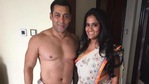 Salman Khan with his sister Arpita. Salman Khan with his sister Arpita.