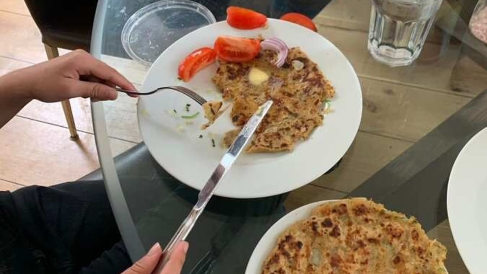 Gurinder Chadha posts hilarious tweet about her kid eating aloo parantha with fork and knife