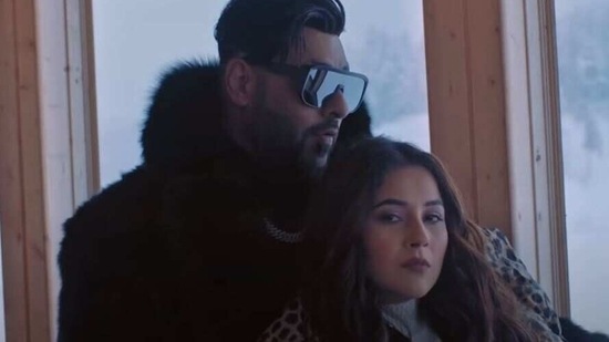 Shehnaaz and Badshah in a still from the song.