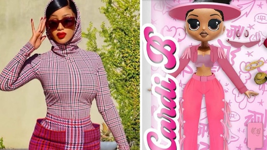 Cardi B and the doll designed by her(Instagram)