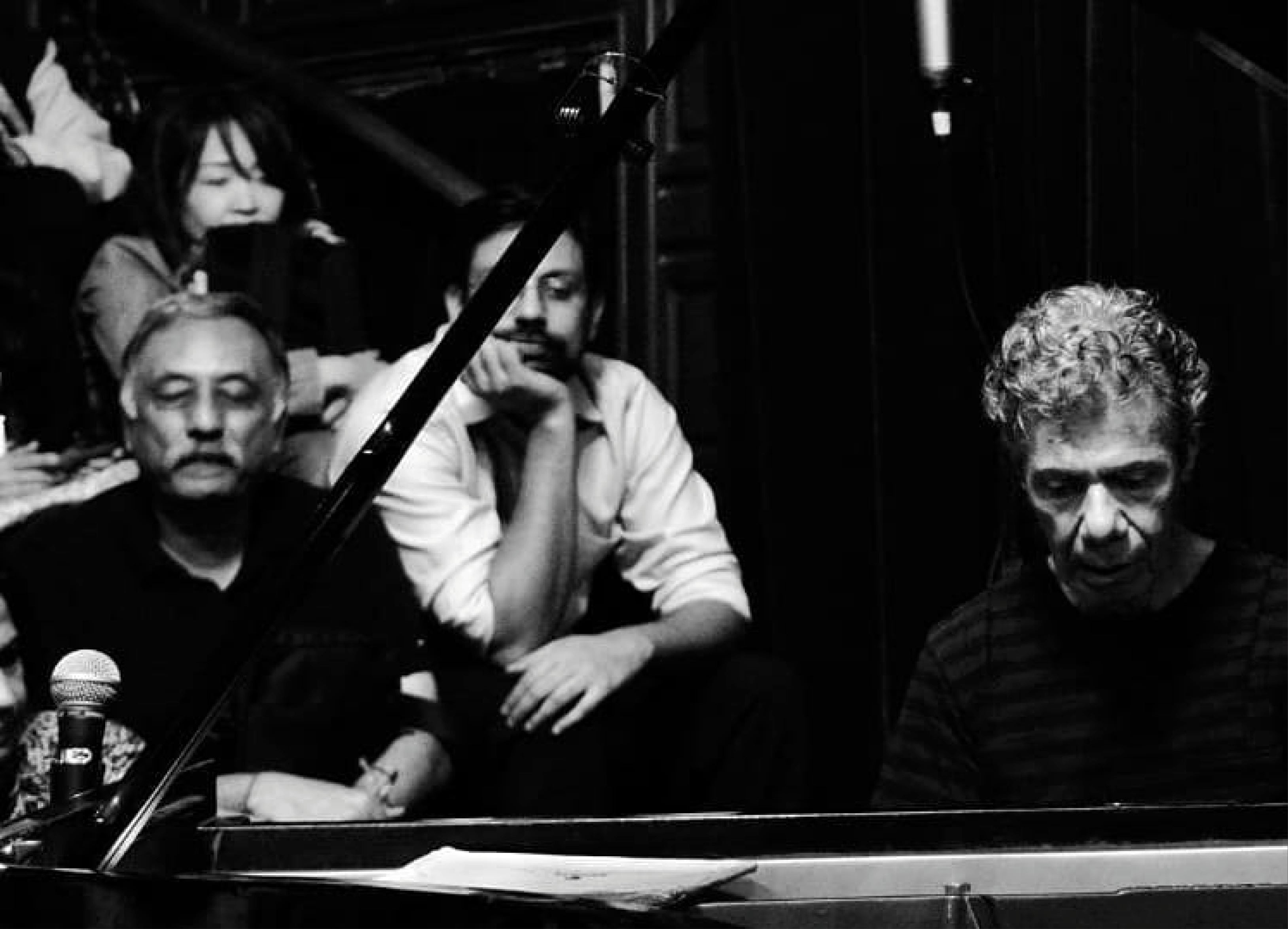Arjun (middle) and his father, Rakesh, (left) at the Chick Corea (right) gig at The Piano Man Safdarjung Enclave in 2018 Arjun (middle) and his father, Rakesh, (left) at the Chick Corea (right) gig at The Piano Man Safdarjung Enclave in 2018